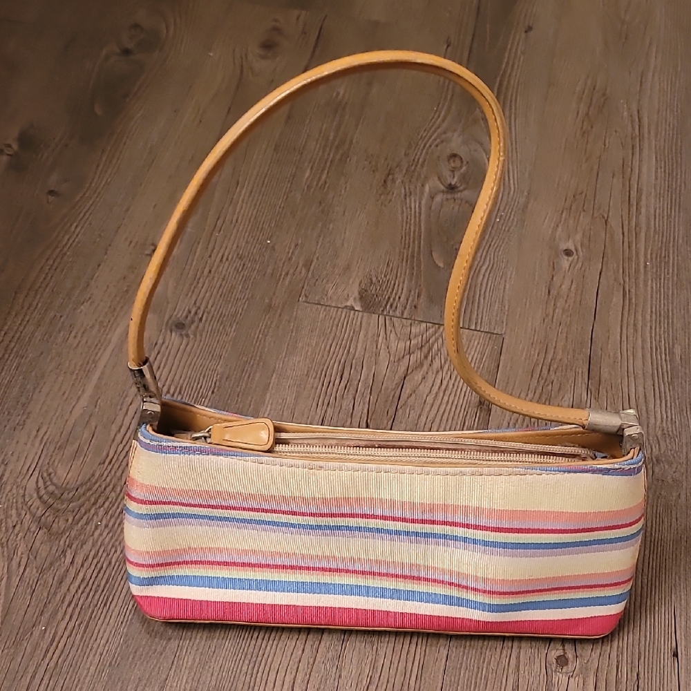 Striped Tan and Pink Women's Bag
